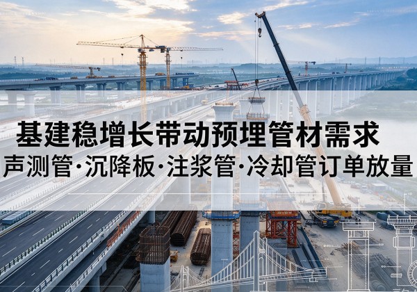 凯里基建稳增长带动预埋监测管材需求，声测管、沉降板、注浆管订单持续放量